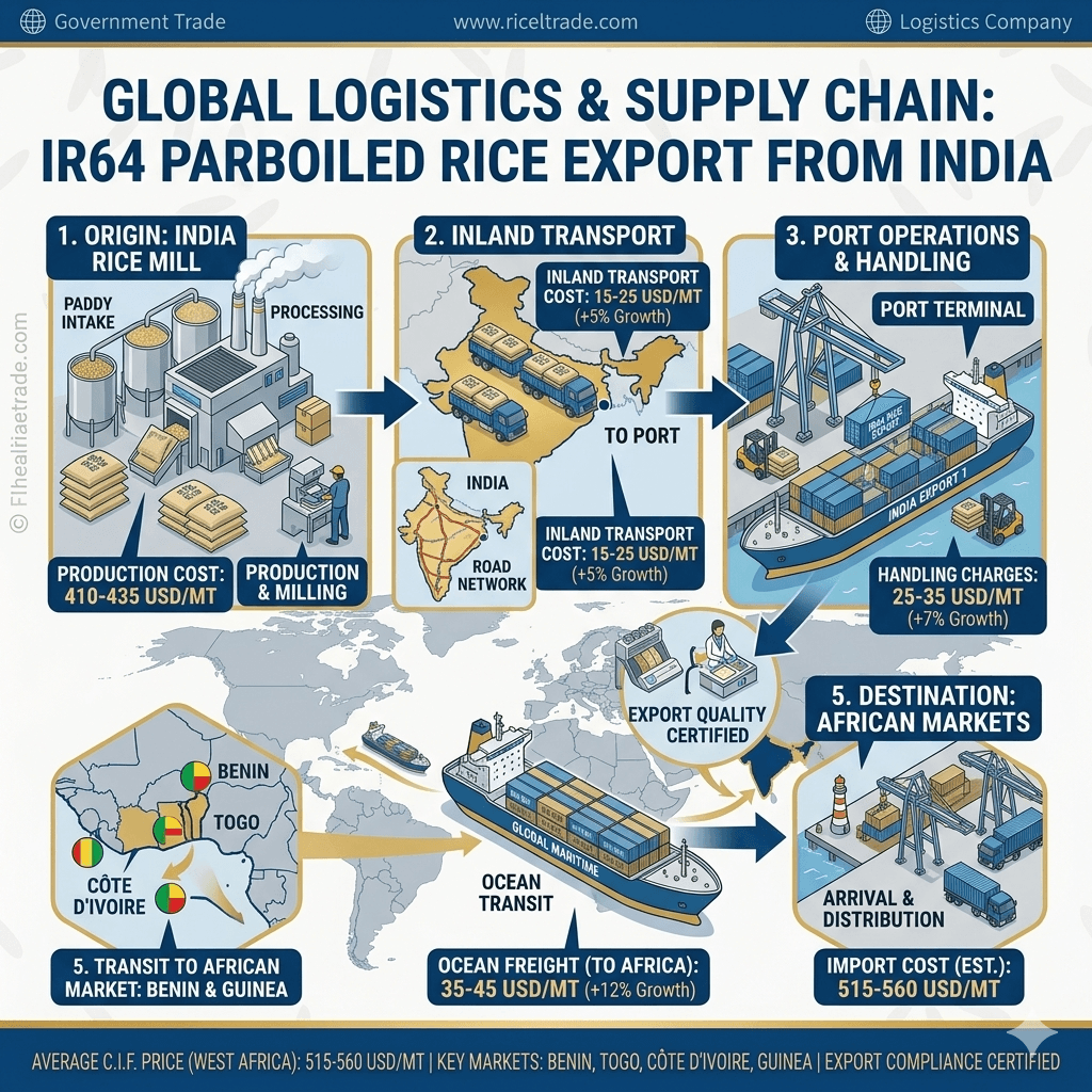 How Freight and Logistics Affect IR64 Rice Export Prices from India img 9214.png
